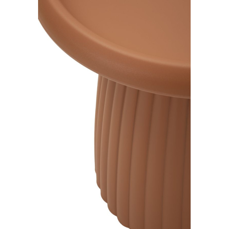 Table basse design Ronde 50 cm Plastique Terracotta Geax 