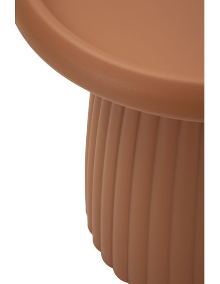 Table basse design Ronde 50 cm Plastique Terracotta Geax 