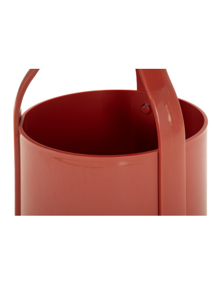 Table d'appoint design avec poignée & rangement Ronde 44 cm Plastique Rouge Iris 