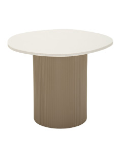 Table basse design Organique Métal Gris Bois MDF Blanc Marbre artificiel Frankfurt 