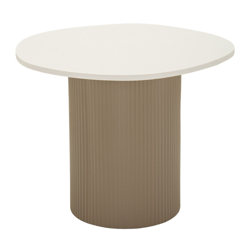 Table basse design Organique Métal Gris Bois MDF Blanc Marbre artificiel Frankfurt 
