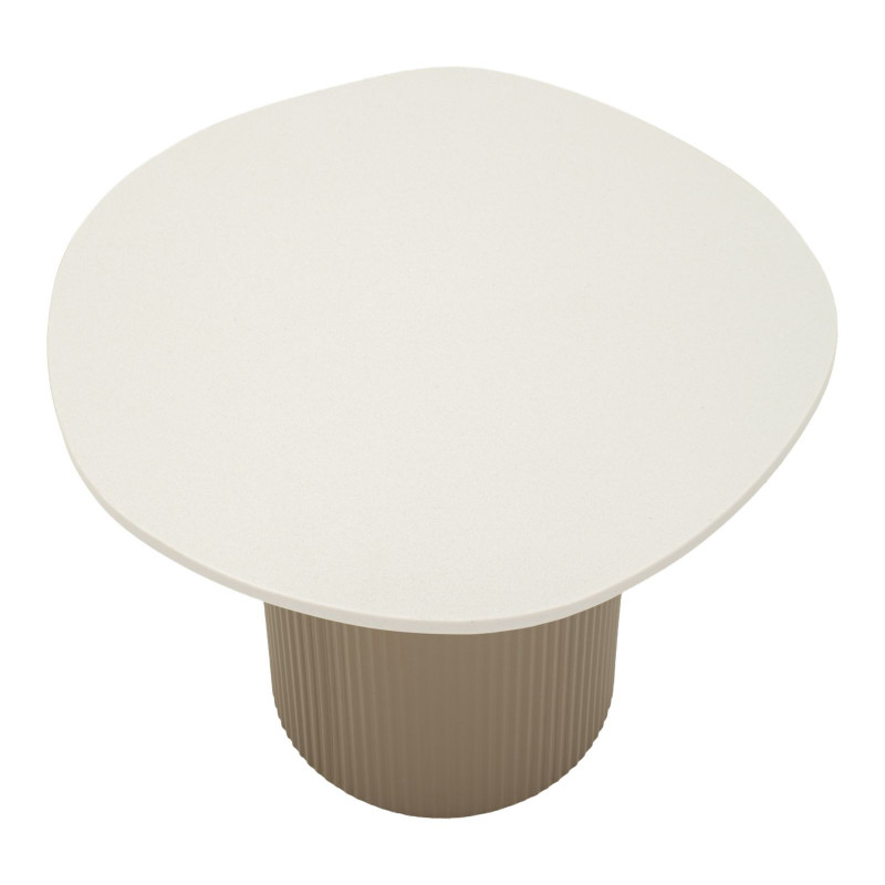 Table basse design Organique Métal Gris Bois MDF Blanc Marbre artificiel Frankfurt 