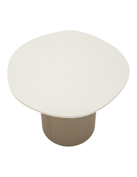 Table basse design Organique Métal Gris Bois MDF Blanc Marbre artificiel Frankfurt 