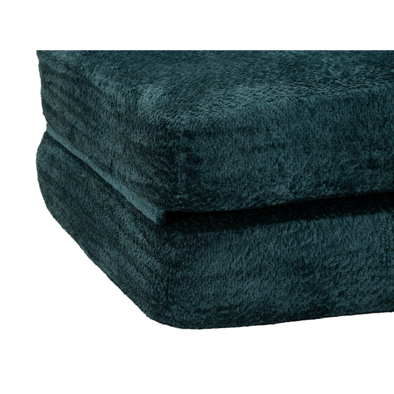 Fauteuil Chauffeuse design Bouclette Tissu Bleu canard Bouclé Éponge Faster 