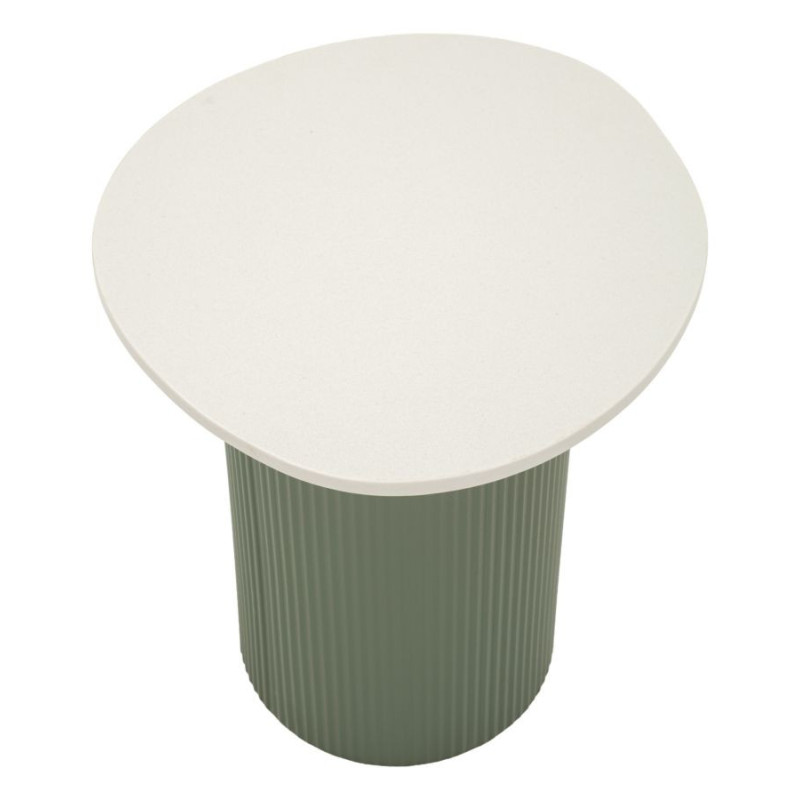 Table basse design Organique Métal Vert Bois MDF Blanc Marbre artificiel Frankfurt 
