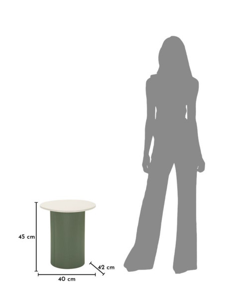 Table basse design Organique Métal Vert Bois MDF Blanc Marbre artificiel Frankfurt 