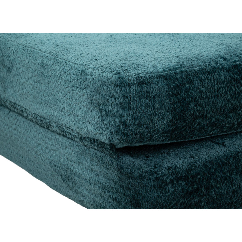 Canapé lit chauffeuse design Bouclette Droit 2 places 150 cm Tissu Bleu canard Bouclé Éponge Faster 