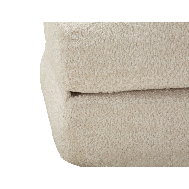 Fauteuil Chauffeuse design Bouclette Tissu Blanc Bouclé Éponge Faster 