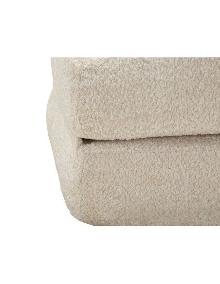 Fauteuil Chauffeuse design Bouclette Tissu Blanc Bouclé Éponge Faster 