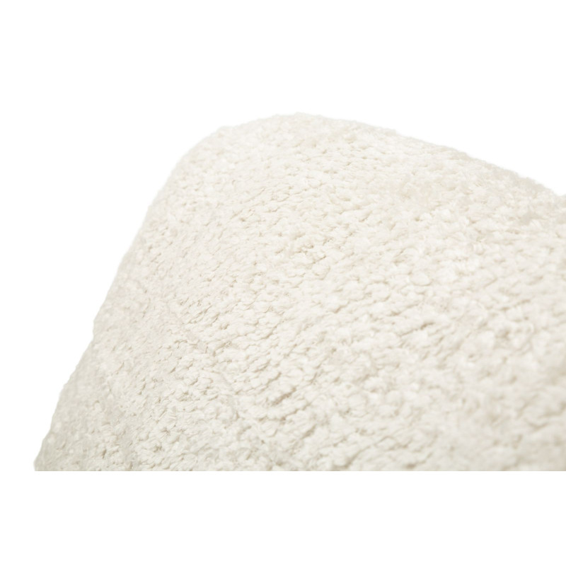 Fauteuil Chauffeuse design Bouclette Tissu Blanc Bouclé Éponge Faster 