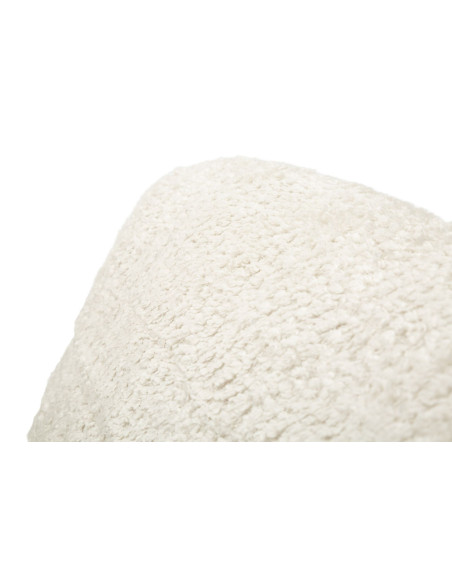 Fauteuil Chauffeuse design Bouclette Tissu Blanc Bouclé Éponge Faster 