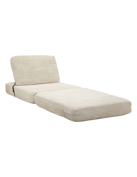 Fauteuil Chauffeuse design Bouclette Tissu Blanc Bouclé Éponge Faster 