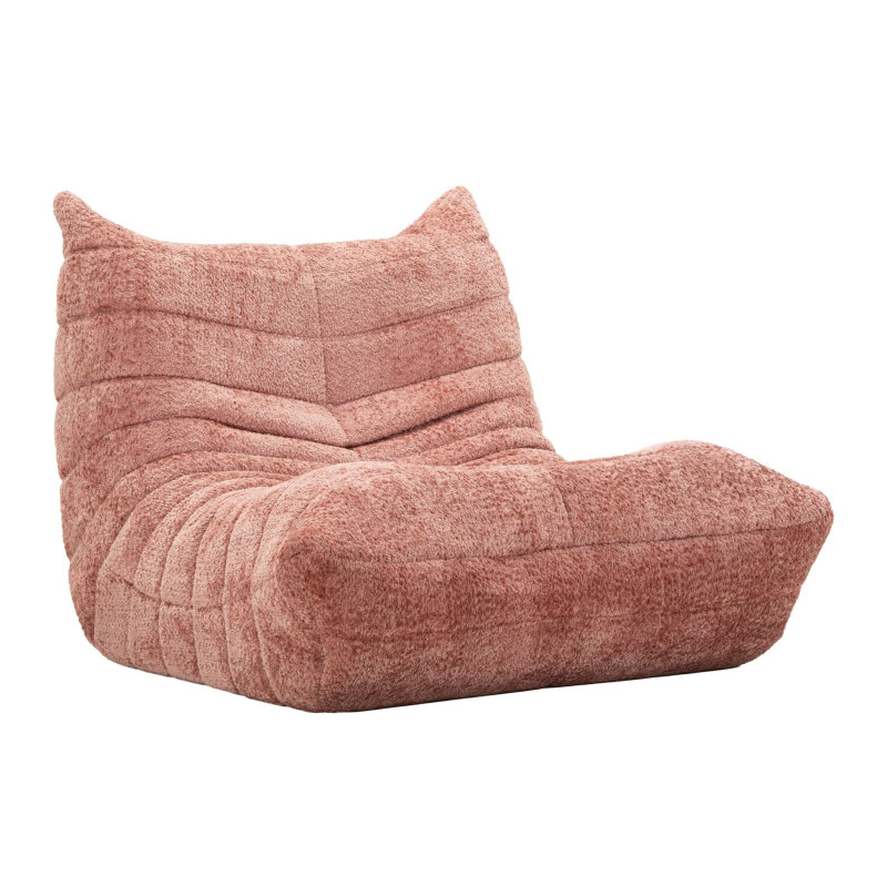 Fauteuil design bouclette Tissu Rose Bouclé Éponge Mask 