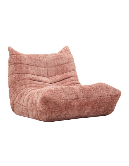 Fauteuil design bouclette Tissu Rose Bouclé Éponge Mask 