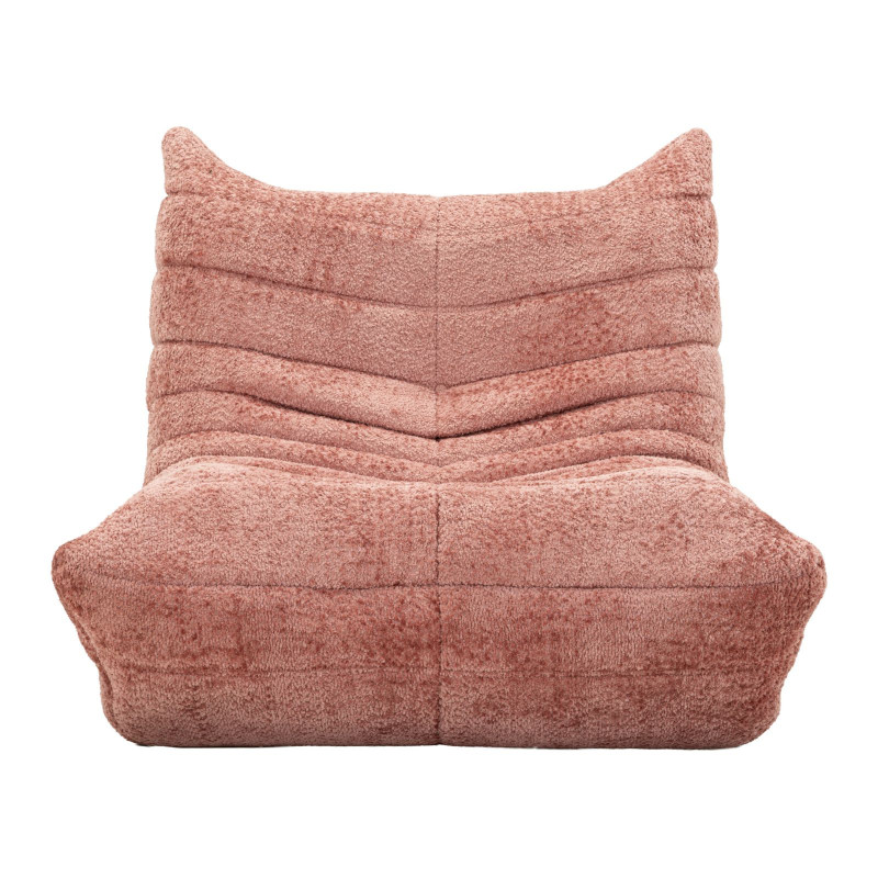 Fauteuil design bouclette Tissu Rose Bouclé Éponge Mask 