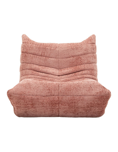Fauteuil design bouclette Tissu Rose Bouclé Éponge Mask 