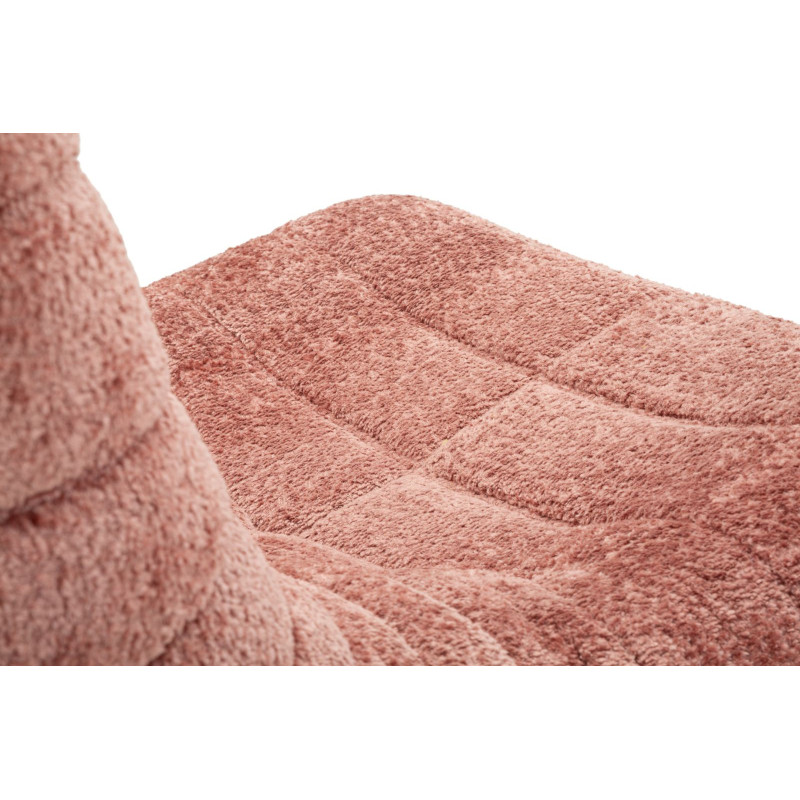 Fauteuil design bouclette Tissu Rose Bouclé Éponge Mask 