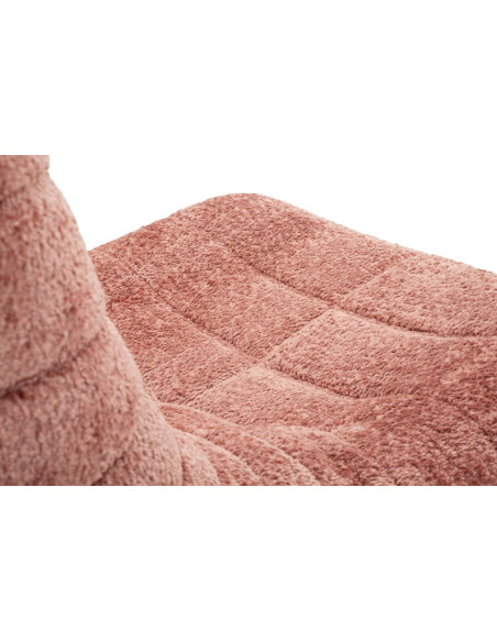 Fauteuil design bouclette Tissu Rose Bouclé Éponge Mask 