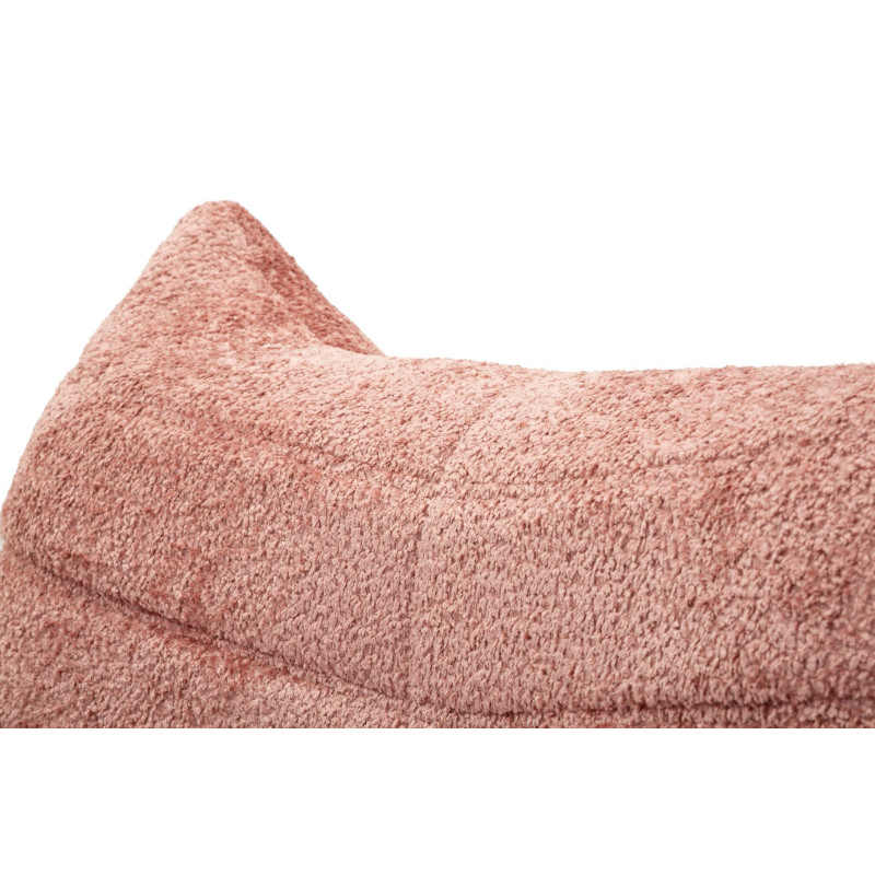 Fauteuil design bouclette Tissu Rose Bouclé Éponge Mask 