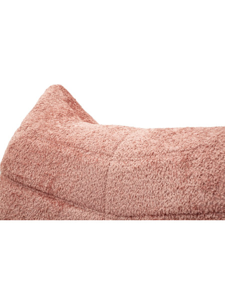 Fauteuil design bouclette Tissu Rose Bouclé Éponge Mask 