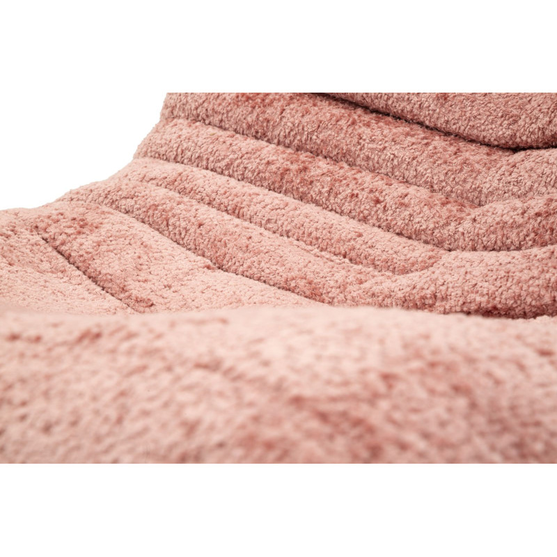 Fauteuil design bouclette Tissu Rose Bouclé Éponge Mask 