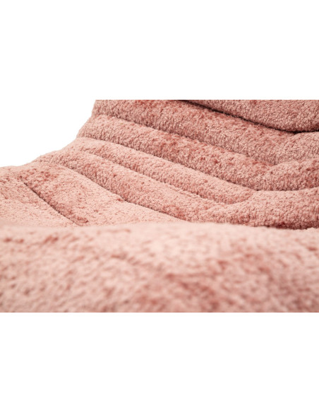Fauteuil design bouclette Tissu Rose Bouclé Éponge Mask 