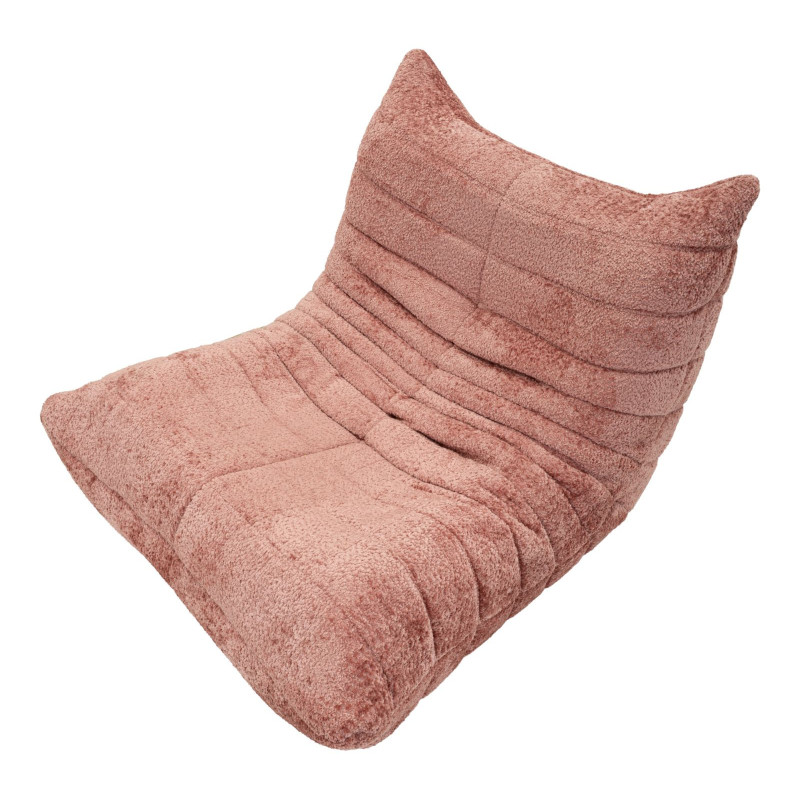 Fauteuil design bouclette Tissu Rose Bouclé Éponge Mask 