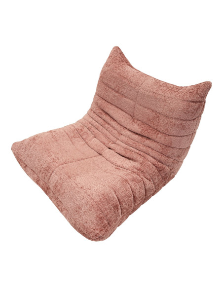 Fauteuil design bouclette Tissu Rose Bouclé Éponge Mask 