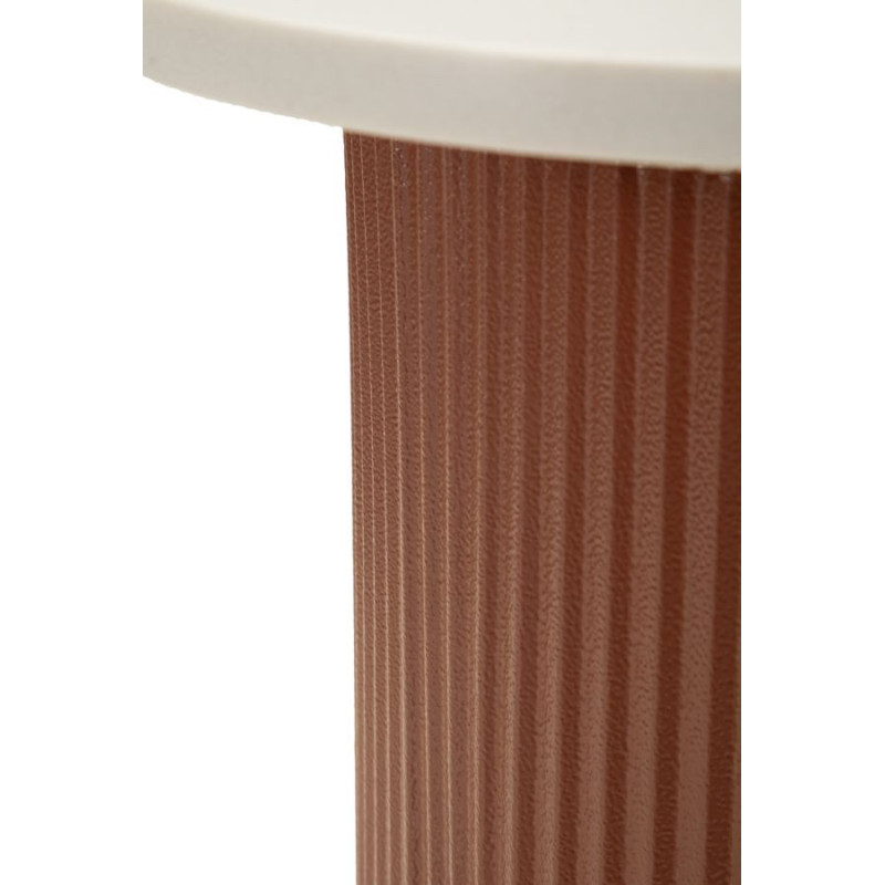 Table d'appoint design Organique Métal Rouge Bois MDF Blanc Marbre artificiel Frankfurt 