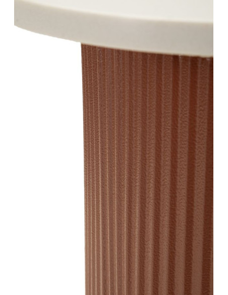 Table d'appoint design Organique Métal Rouge Bois MDF Blanc Marbre artificiel Frankfurt 