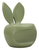 Fauteuil design lapin en plastique vert 55 x 57 x 77 cm Bunny