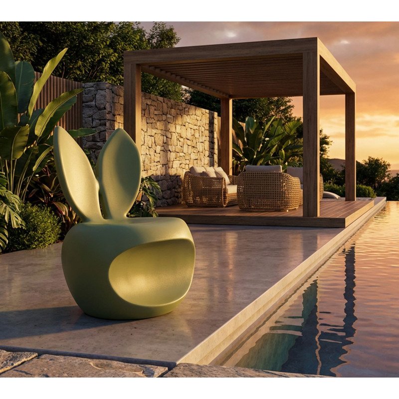 Fauteuil design Lapin Plastique Vert Bunny 