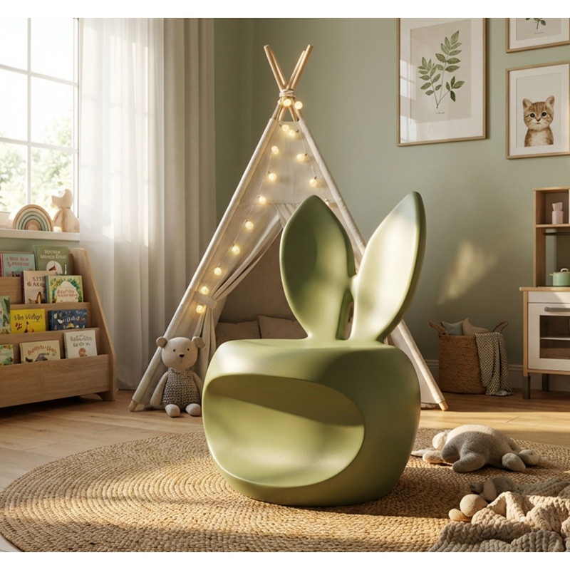Fauteuil design Lapin Plastique Vert Bunny 
