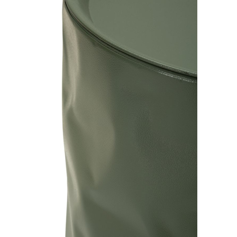 Lot de 2 Tables d'appoint design Ronde Métal Vert Taupe Norimberga 