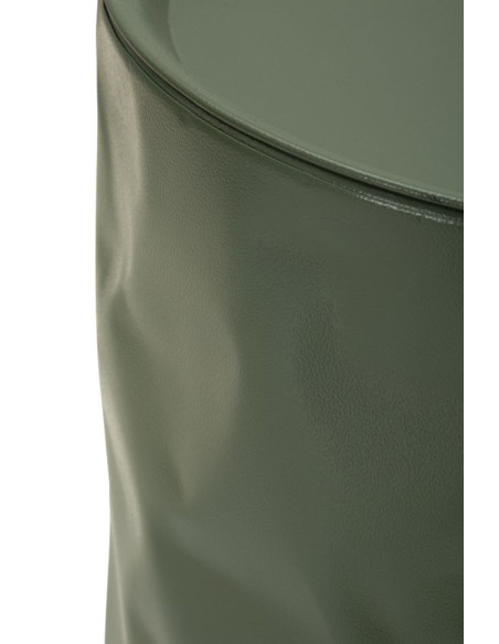 Lot de 2 Tables d'appoint design Ronde Métal Vert Taupe Norimberga 