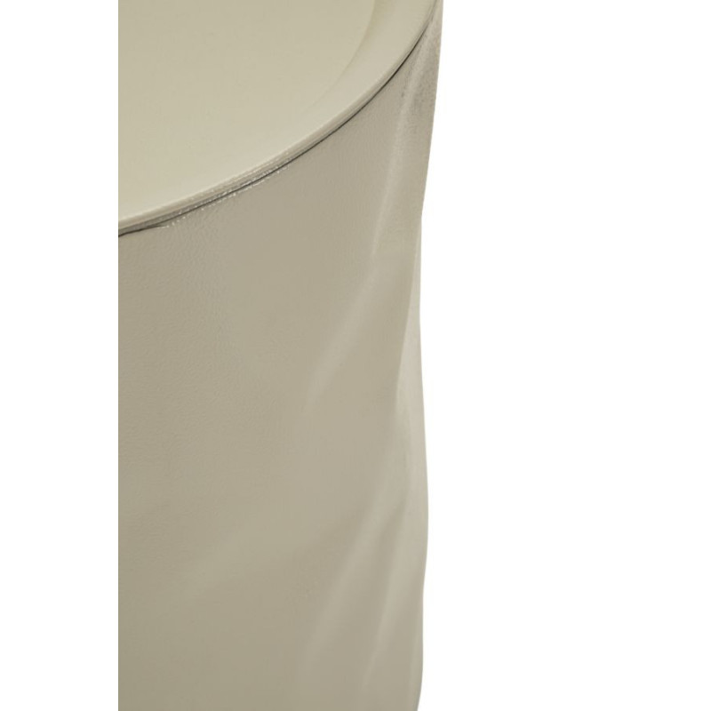 Lot de 2 Tables d'appoint design Ronde Métal Vert Taupe Norimberga 