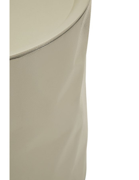 Lot de 2 Tables d'appoint design Ronde Métal Vert Taupe Norimberga 