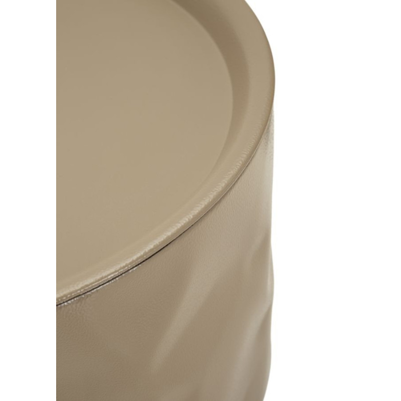 Lot de 2 Tables basses design Ronde Métal Rouge Taupe Norimberga 