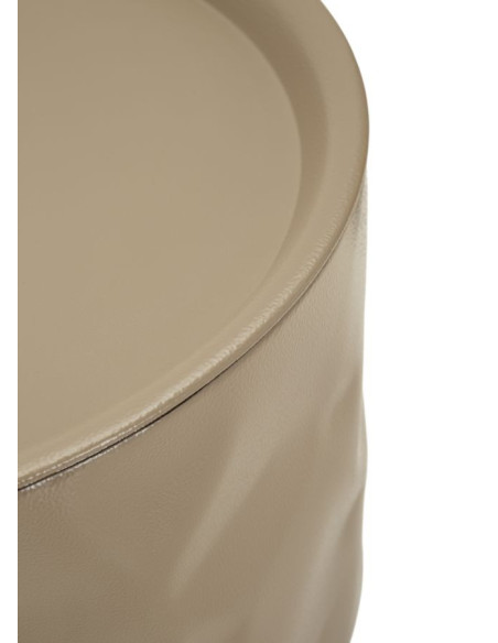 Lot de 2 Tables basses design Ronde Métal Rouge Taupe Norimberga 