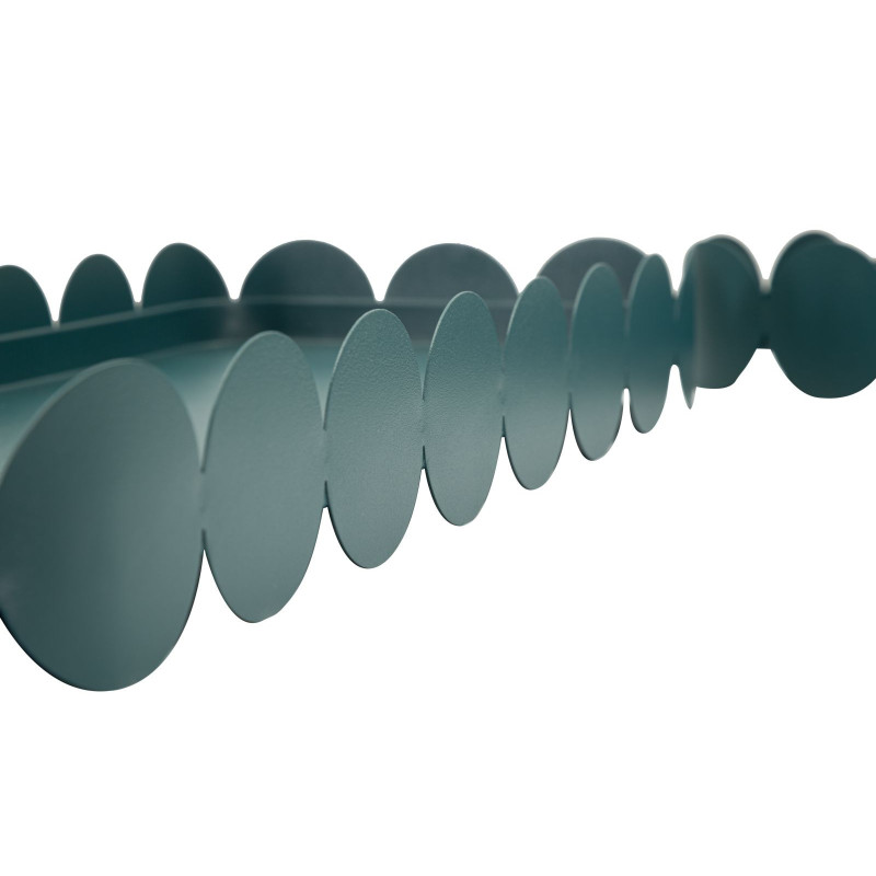 Lot de 2 plateaux design Rectangulaire Métal Bleu canard Saturno 