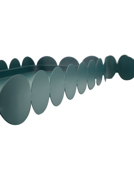 Lot de 2 plateaux design Rectangulaire Métal Bleu canard Saturno 