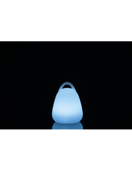 Lampe à poser Led 16 couleurs Lanterne Rock en Plastique Blanc - 2