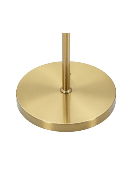 Grand Lampadaire sur pied design art déco 2 boules Métal Doré Verre Blanc Glamy H 168 cm 