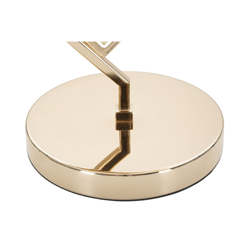 Lampe à poser design art déco Métal Doré Tissu Blanc Move H 56 cm 