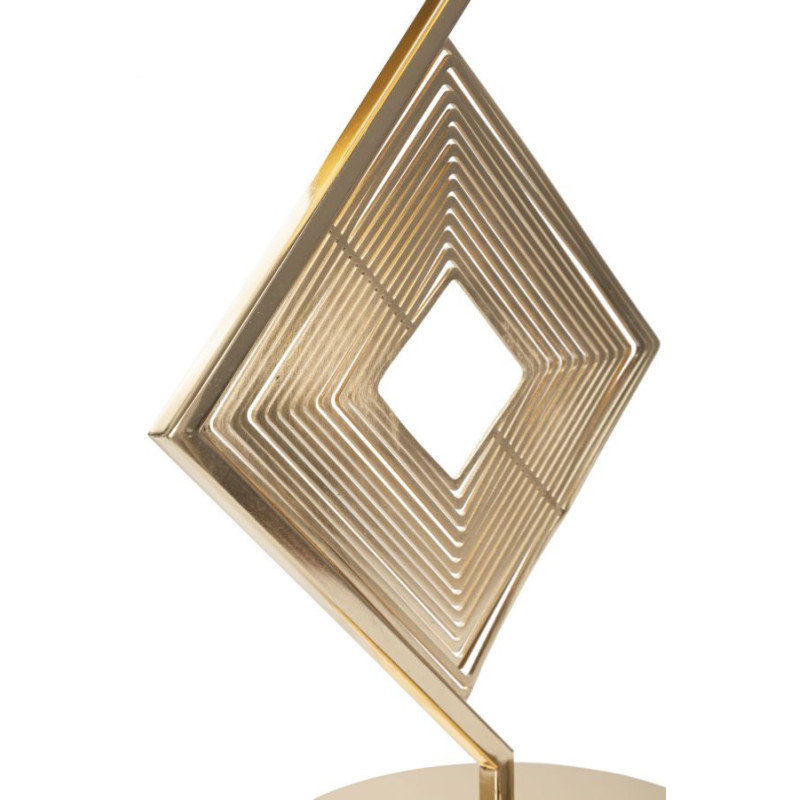 Lampe à poser design art déco Métal Doré Tissu Blanc Move H 56 cm 