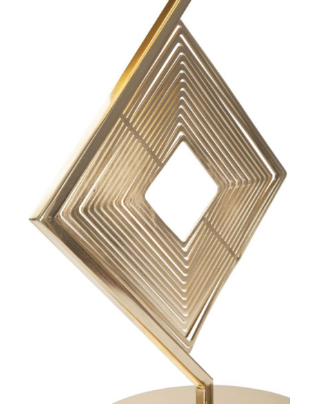 Lampe à poser design art déco Métal Doré Tissu Blanc Move H 56 cm 