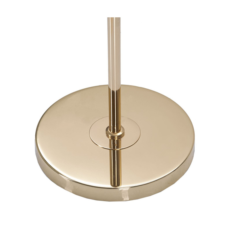 Grand Lampadaire sur pied design art déco Métal Doré Tissu Blanc Move H 161 cm 