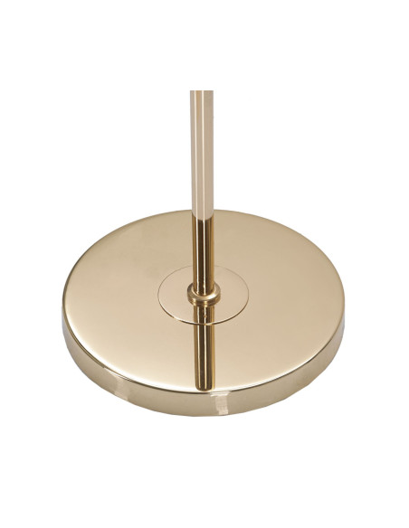 Grand Lampadaire sur pied design art déco Métal Doré Tissu Blanc Move H 161 cm 