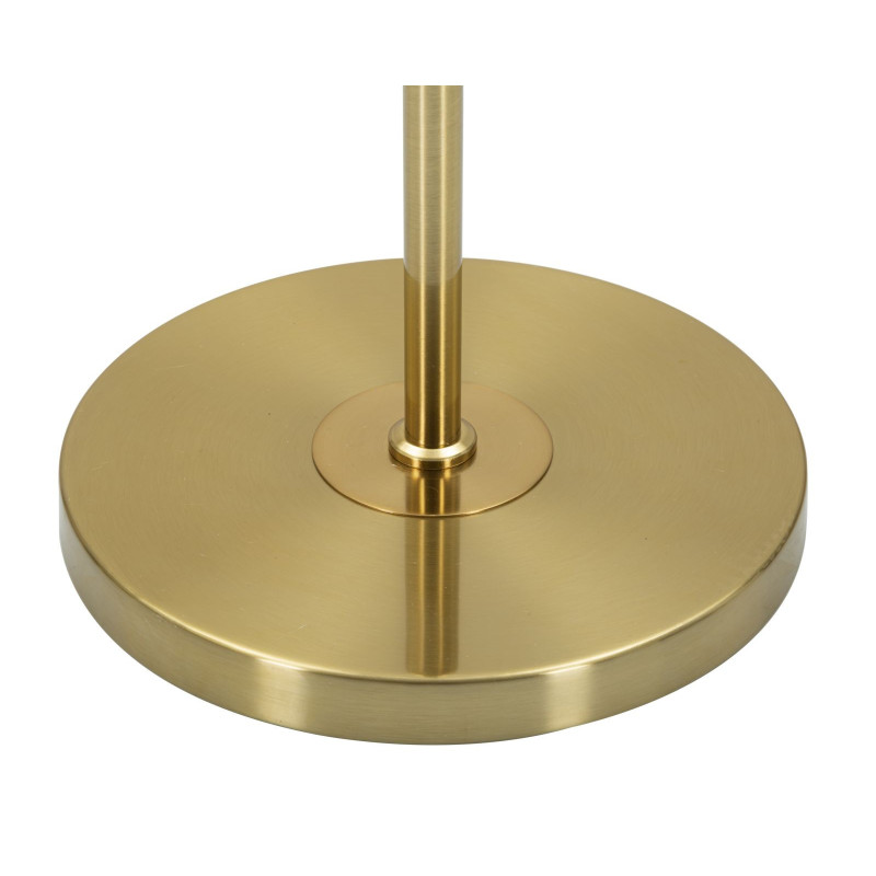 Grand Lampadaire sur pied design art déco Métal Doré Tissu Blanc Coin H 151 cm 