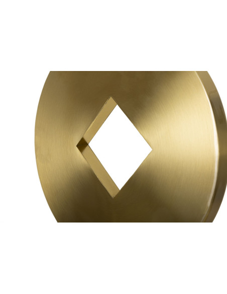 Grand Lampadaire sur pied design art déco Métal Doré Tissu Blanc Coin H 151 cm 